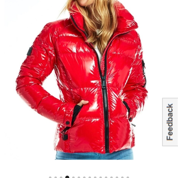 SAM Red Puffer Jacket Sz M - Picture 1 of 4